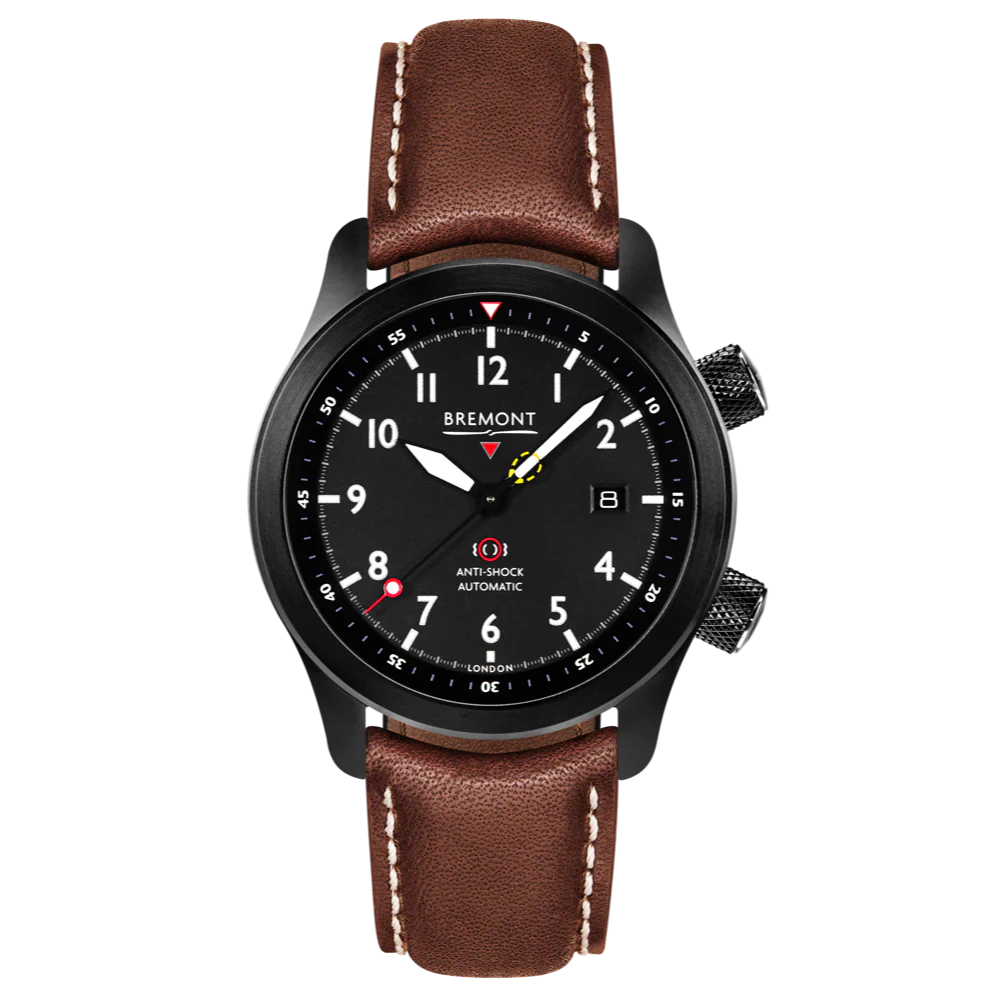 Bremont Watch MBII Custom DLC Black Dial with Purple Barrel & Closed Case Back - Image 2