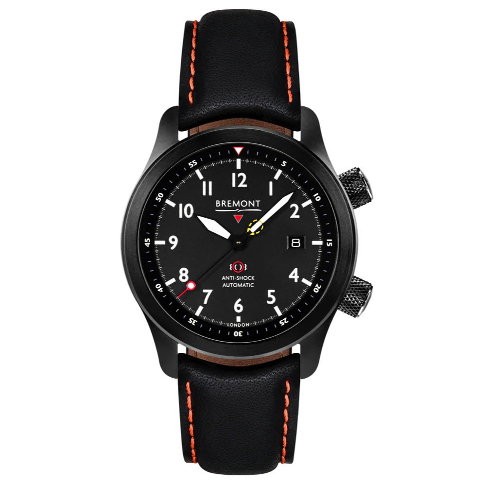 Bremont Watch MBII Custom DLC Black Dial with Purple Barrel & Closed Case Back - Image 7