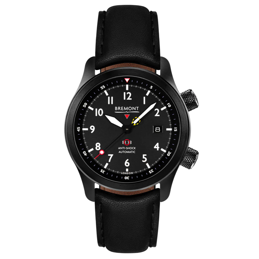 Bremont Watch MBII Custom DLC Black Dial with Purple Barrel & Open Case Back - Image 8