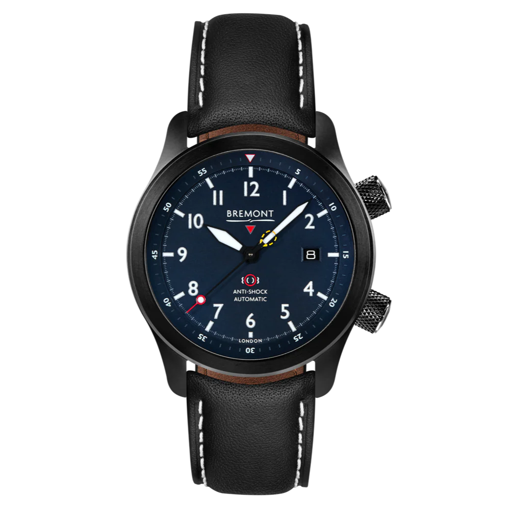 Bremont Watch MBII Custom DLC Blue Dial with Blue Barrel & Closed Case Back - Image 10
