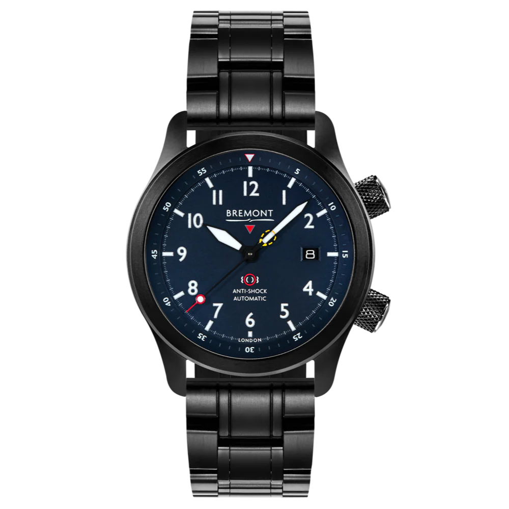 Bremont Watch MBII Custom DLC Blue Dial with Jet Barrel & Closed Case Back - Image 9