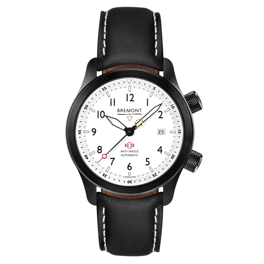 Bremont Watch MBII Custom DLC White Dial with Yellow Barrel & Closed Case Back - Image 10