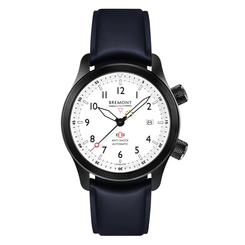 Bremont Watch MBII Custom DLC White Dial with Yellow Barrel & Closed Case Back - Image 3