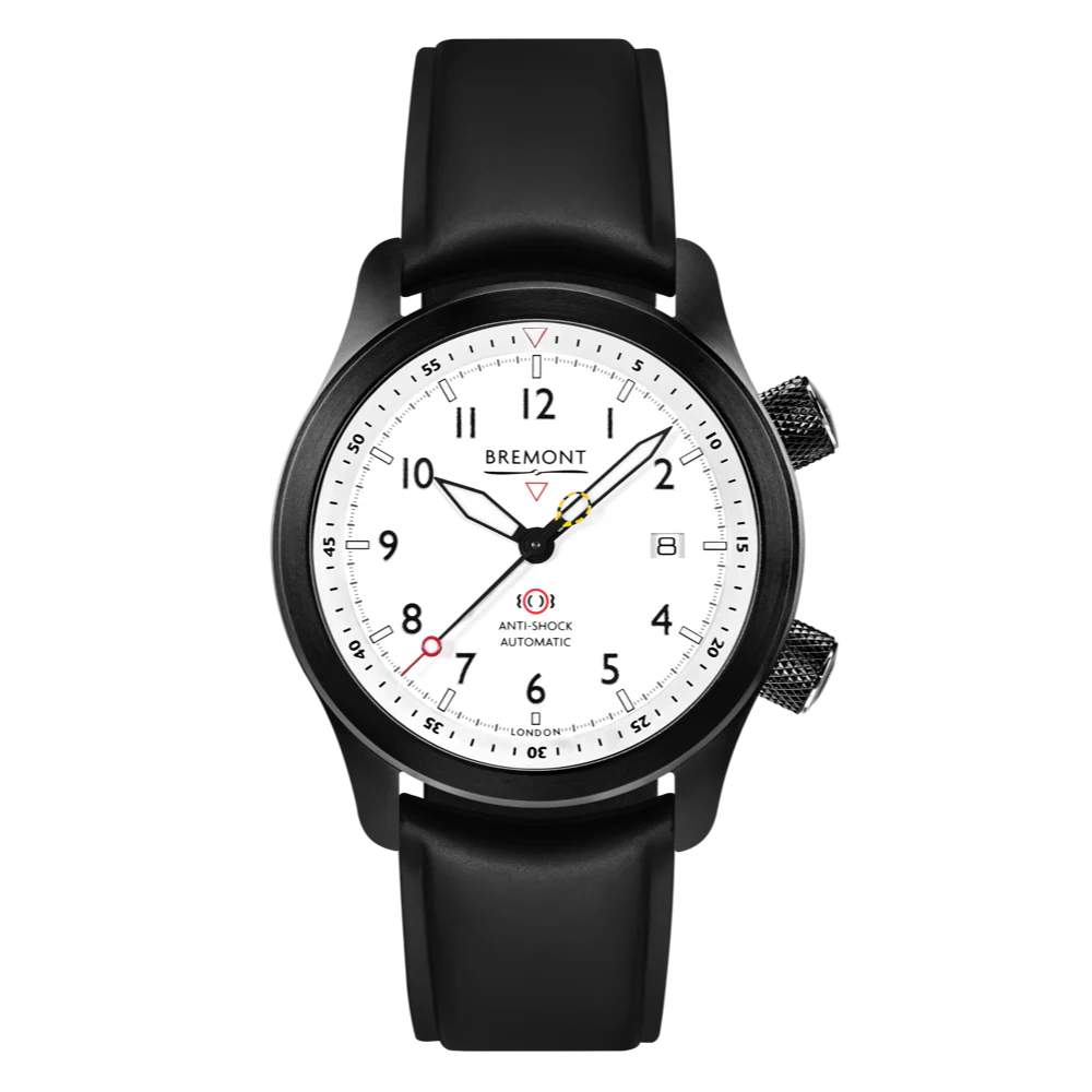 Bremont Watch MBII Custom DLC White Dial with Yellow Barrel & Closed Case Back - Image 4