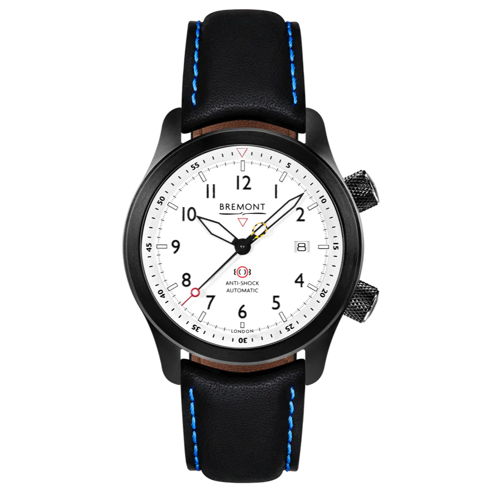 Bremont Watch MBII Custom DLC White Dial with Yellow Barrel & Closed Case Back - Image 6
