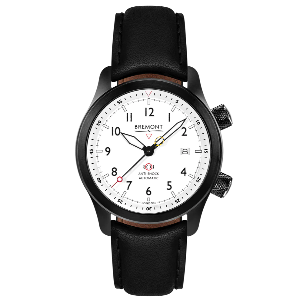 Bremont Watch MBII Custom DLC White Dial with Yellow Barrel & Closed Case Back - Image 8