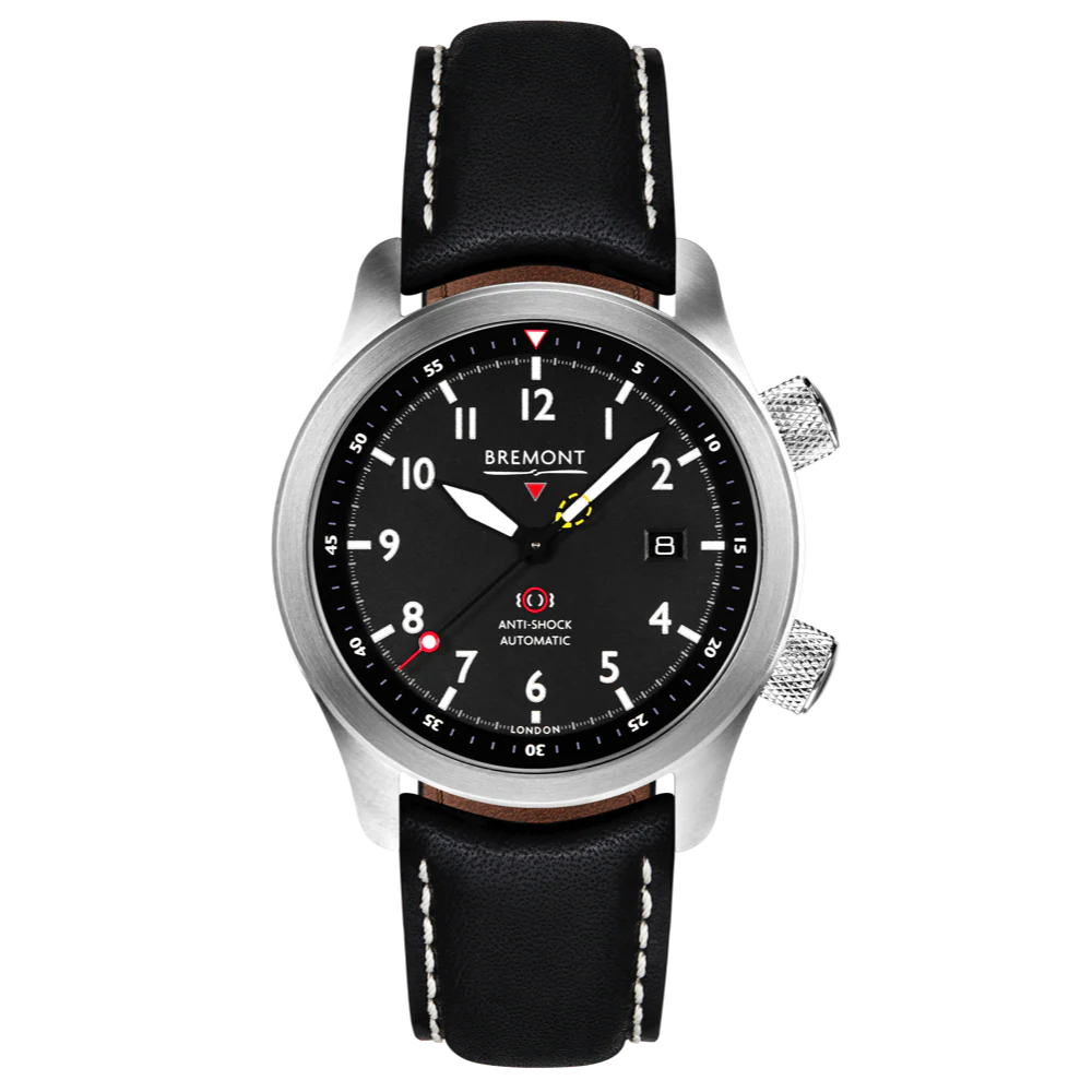 Bremont Watch MBII Custom Stainless Steel Black Dial with Anthracite Barrel & Closed Case Back - Image 11