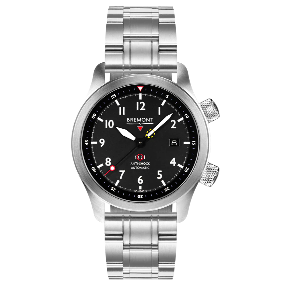 Bremont Watch MBII Custom Stainless Steel Black Dial with Anthracite Barrel & Closed Case Back - Image 9