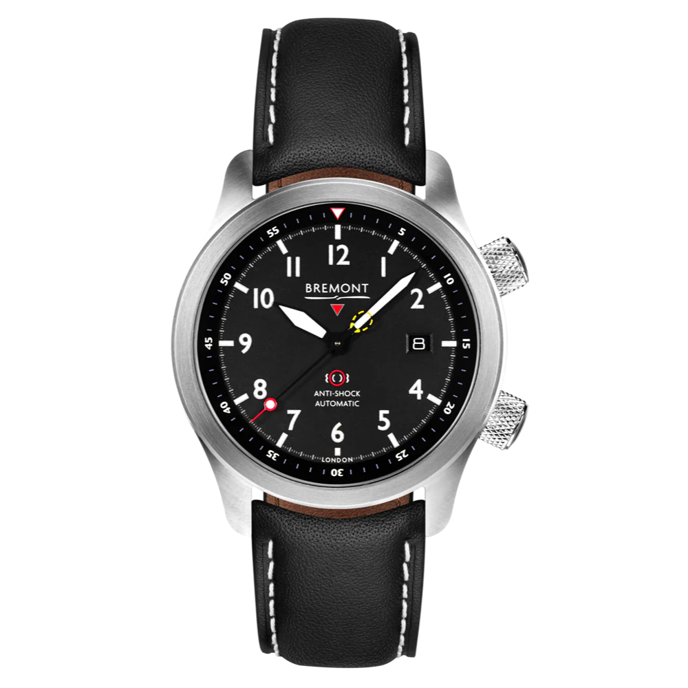 Bremont Watch MBII Custom Stainless Steel Black Dial with Jet Barrel & Closed Case Back - Image 10