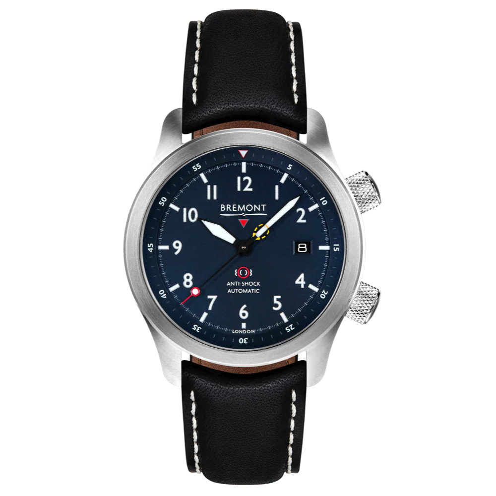 Bremont Watch MBII Custom Stainless Steel Blue Dial with Bronze Barrel & Open Case Back - Image 11