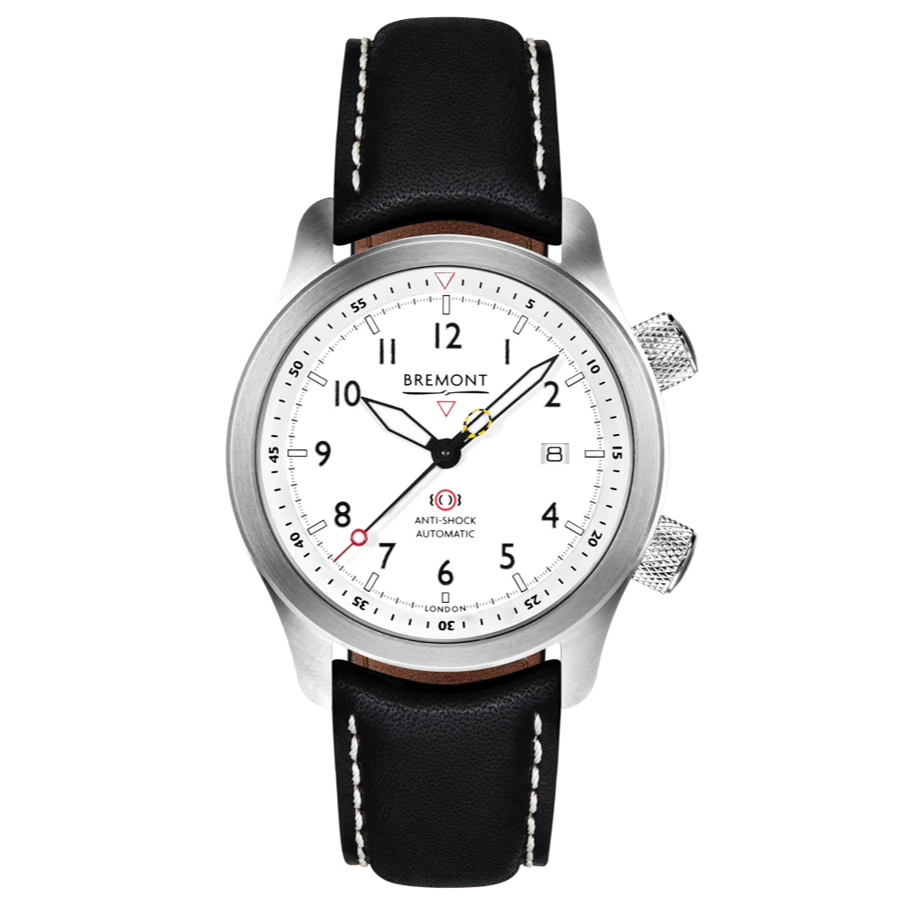 Bremont Watch MBII Custom Stainless Steel White Dial with Bronze Barrel & Open Case Back - Image 11
