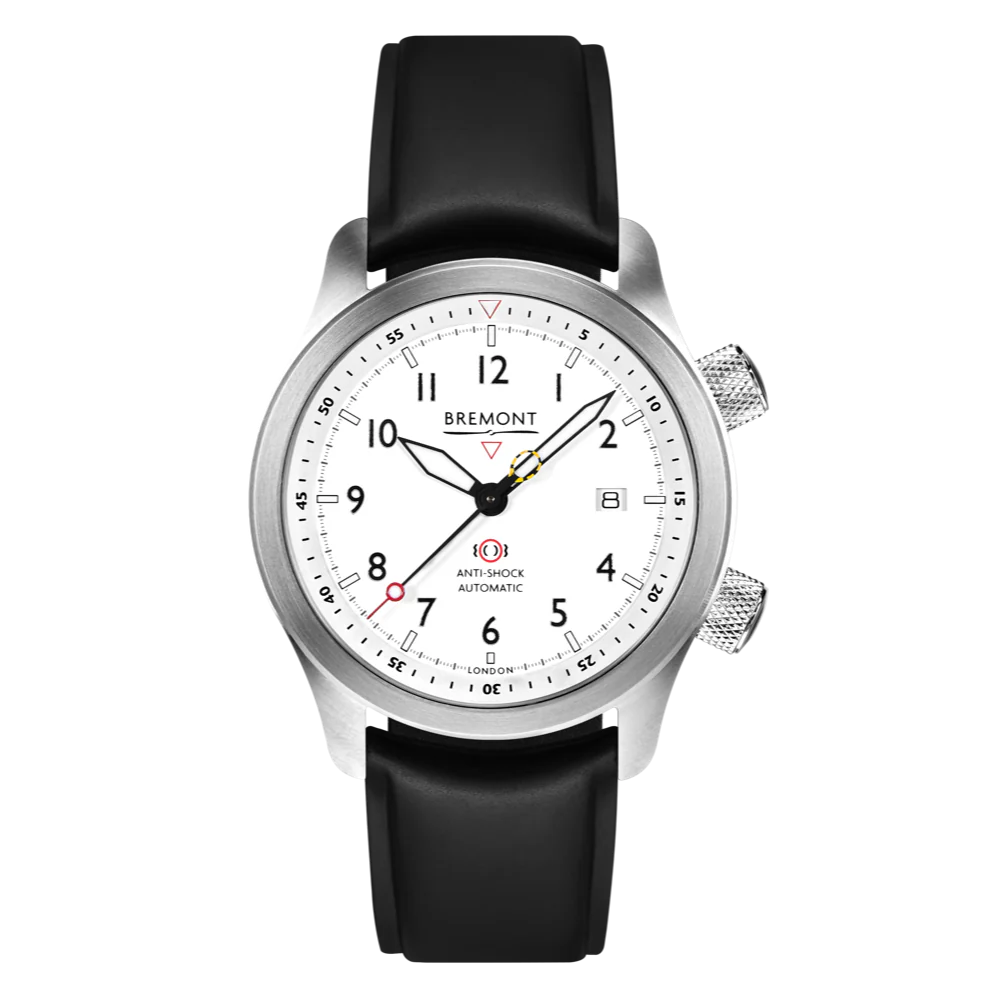 Bremont Watch MBII Custom Stainless Steel White Dial with Jet Barrel & Closed Case Back - Image 4