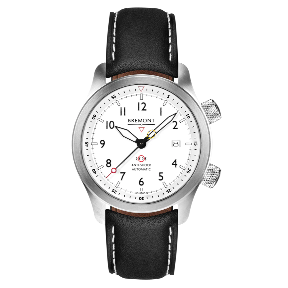 Bremont Watch MBII Custom Stainless Steel White Dial with Purple Barrel & Open Case Back - Image 10