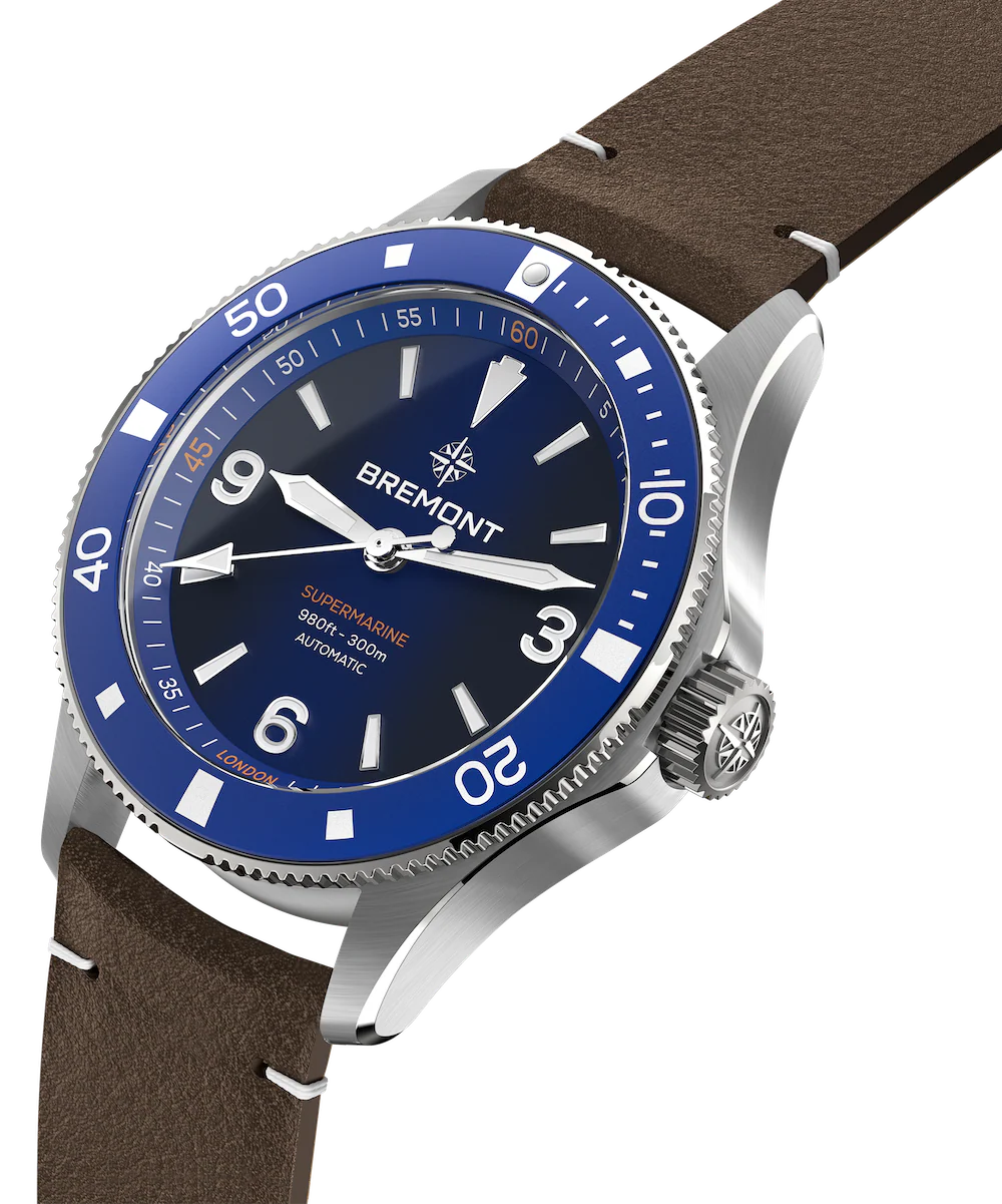 Bremont Supermarine 300M Blue Leather Watch - Image 2