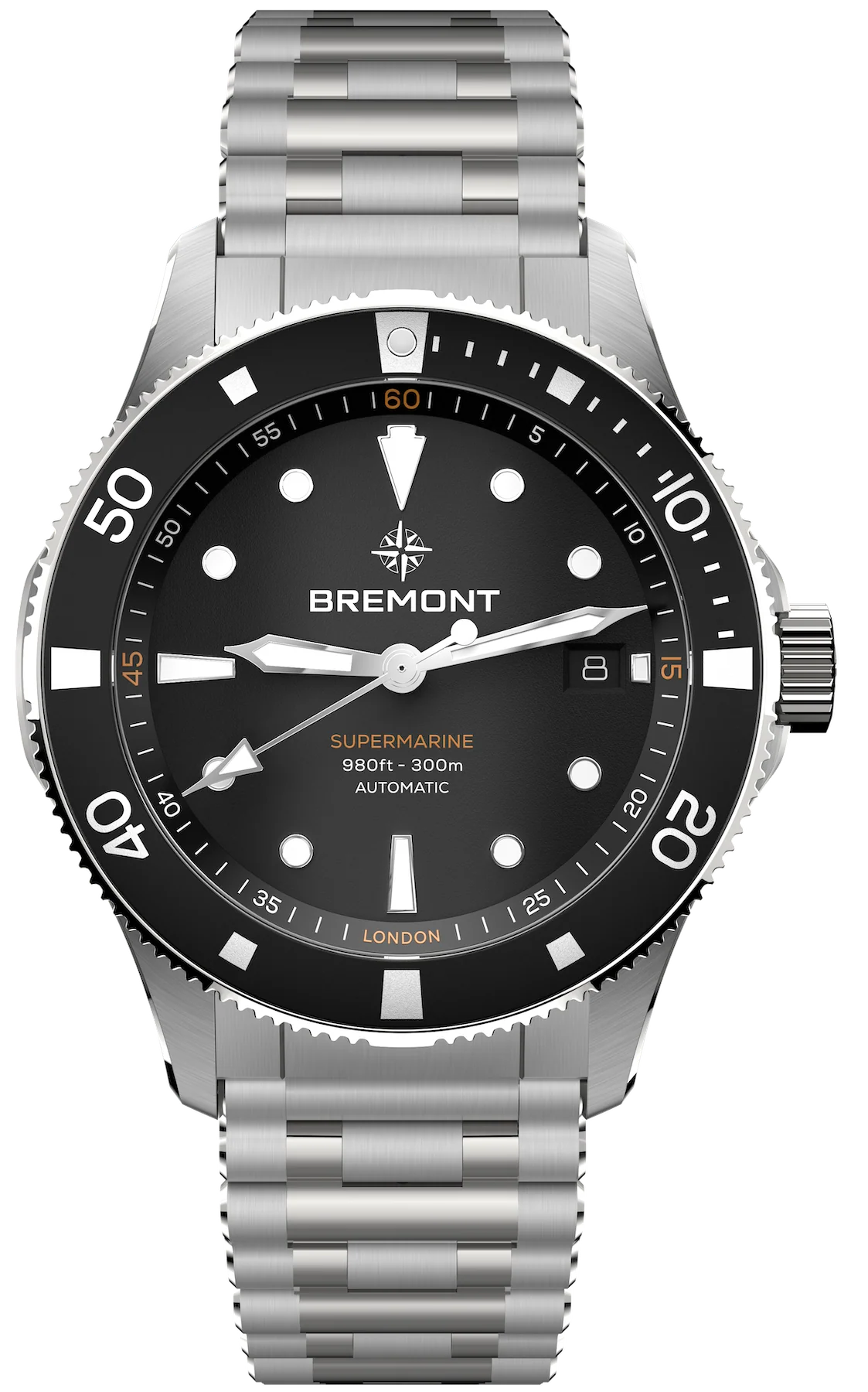 Bremont Supermarine 300M Date Black Bracelet Watch