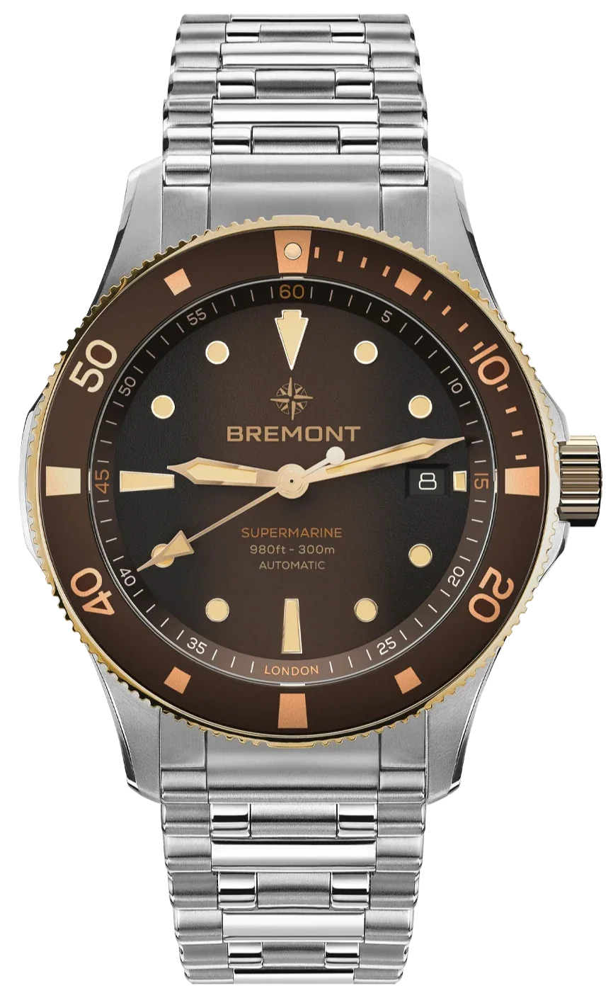 Bremont Supermarine 300M Date Brown Bracelet Watch