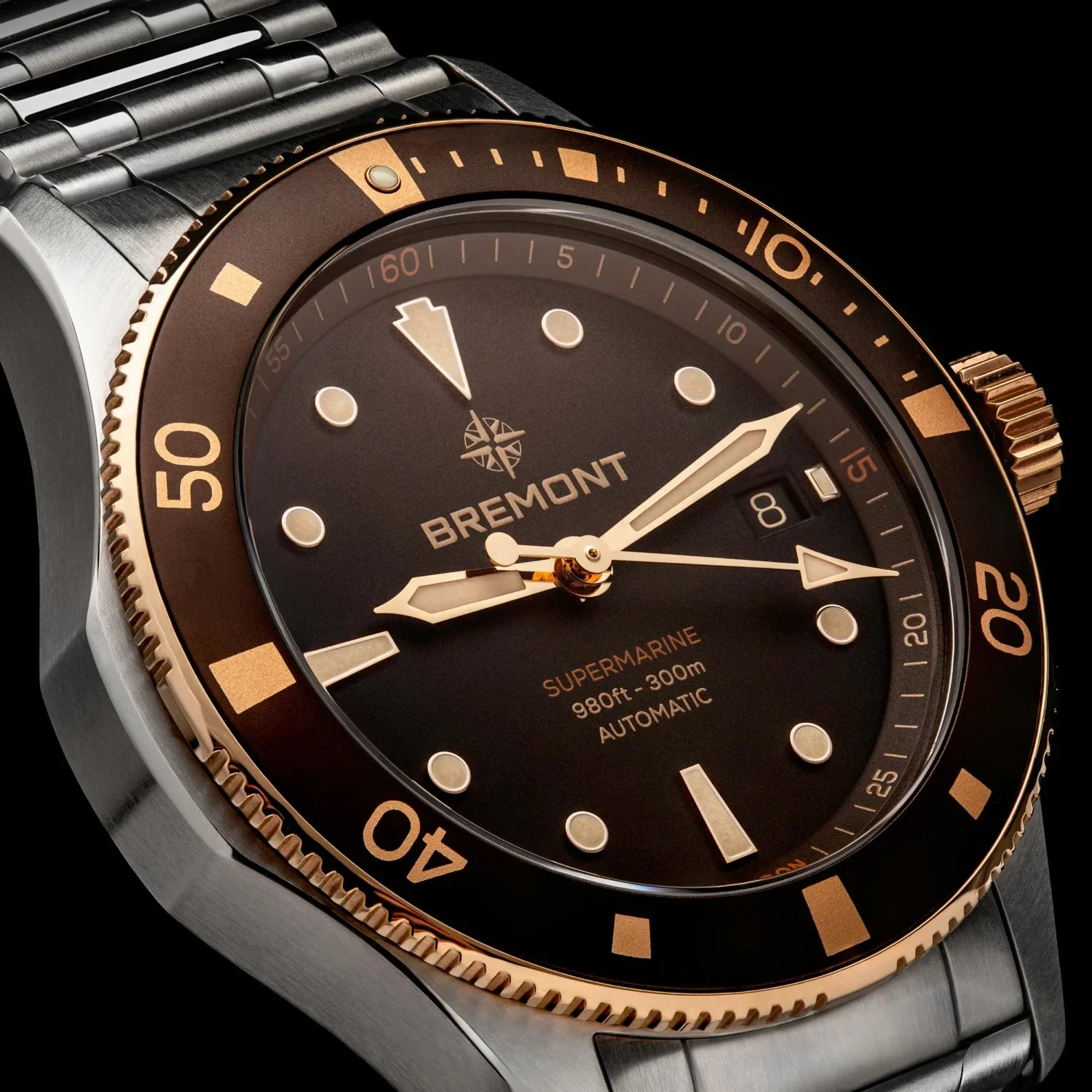 Bremont Supermarine 300M Date Brown Bracelet Watch - Image 3