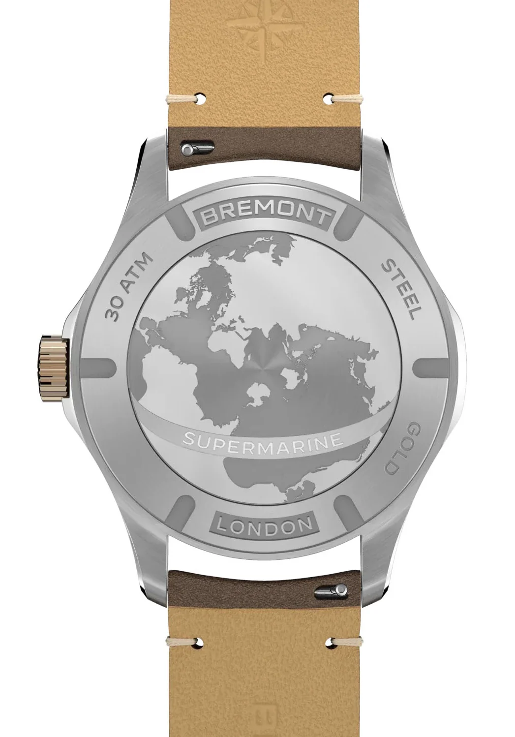 Bremont Supermarine 300M Date Brown Leather Watch - Image 2