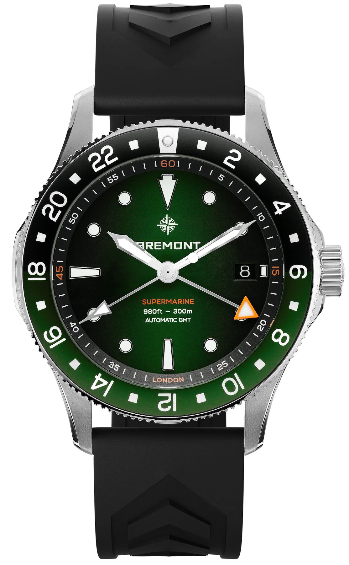 Bremont Supermarine 300M GMT Green Black Rubber Watch