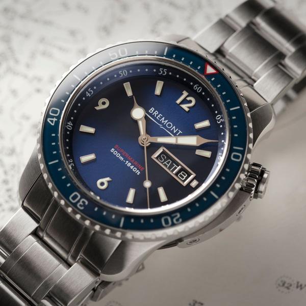 Bremont Watch Supermarine S500 Blue Bracelet - Image 4
