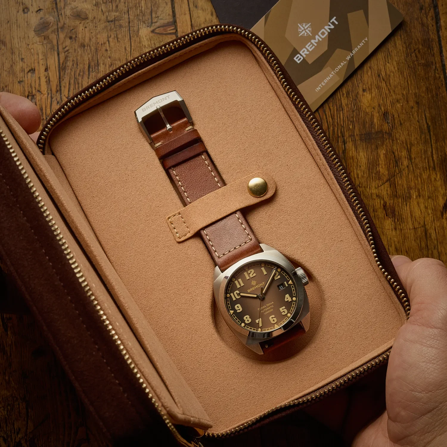 Bremont Terra Nova 40.5 Date Caramel Leather Limited Edition D - Image 4