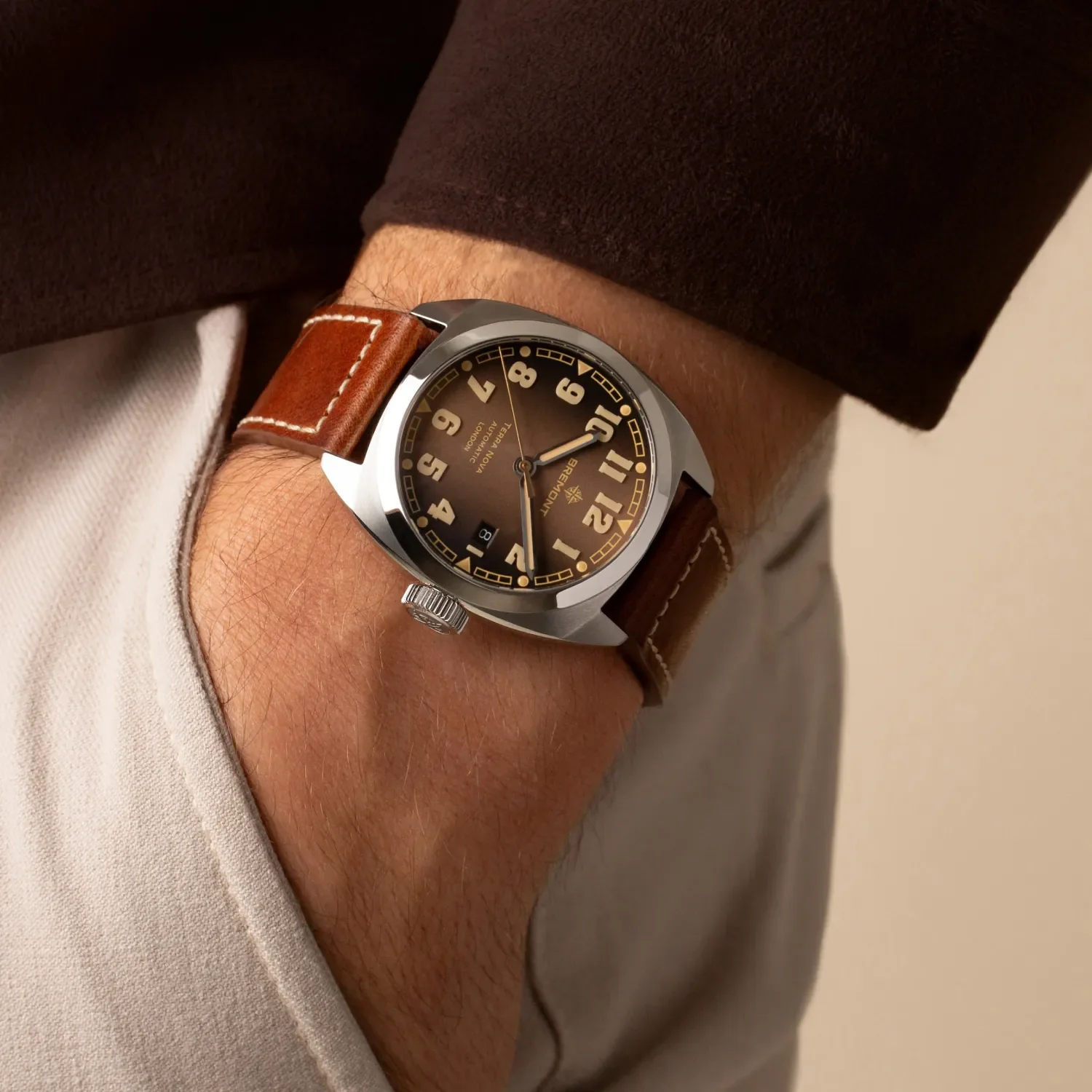 Bremont Terra Nova 40.5 Date Caramel Leather Limited Edition D - Image 5