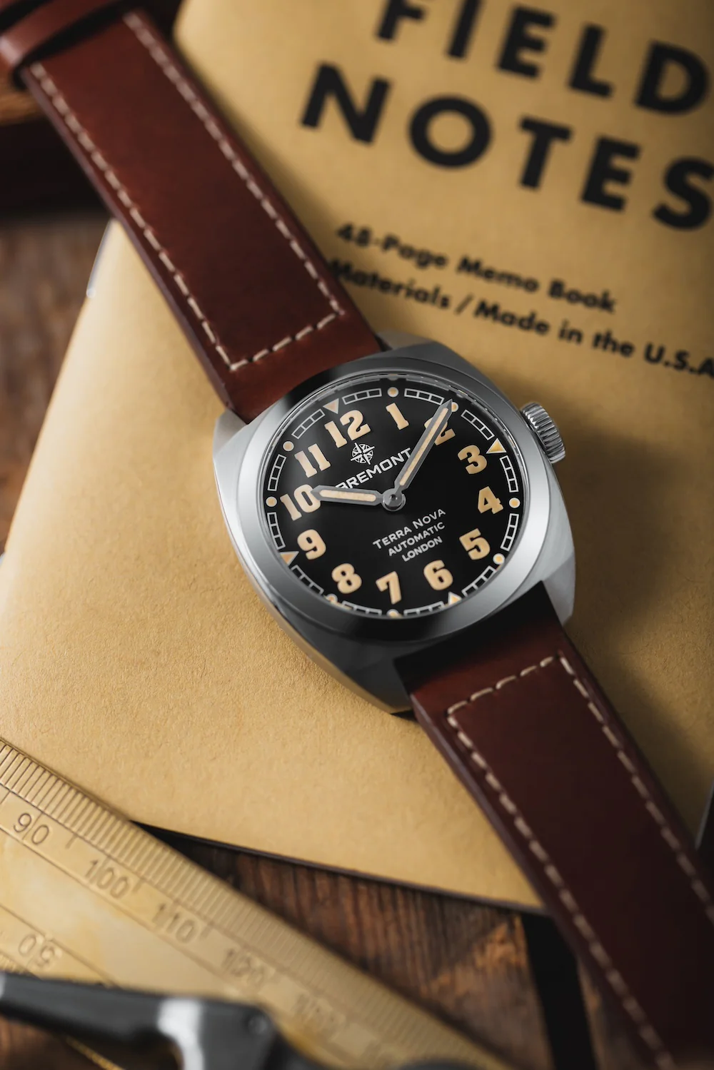 Bremont Terra Nova 38 Black Leather Watch - Image 7