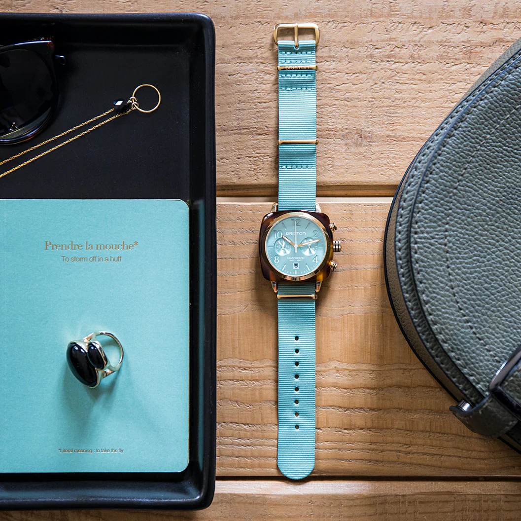Briston Clubmaster Classic Acetate Gold Watch - Image 2