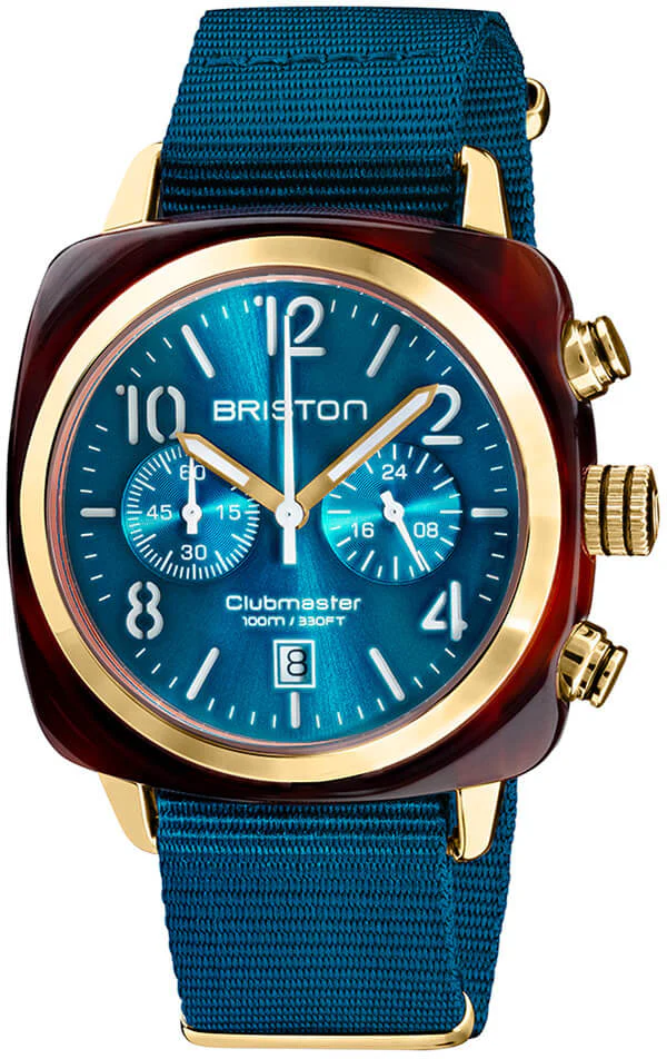 Briston Clubmaster Classic Acetate Gold Watch