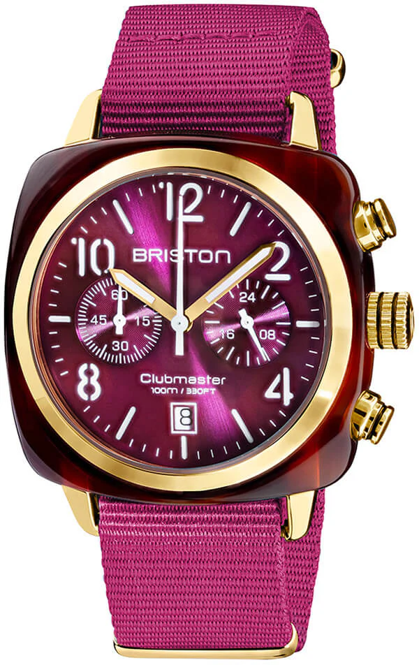 Briston Clubmaster Classic Acetate Gold Watch