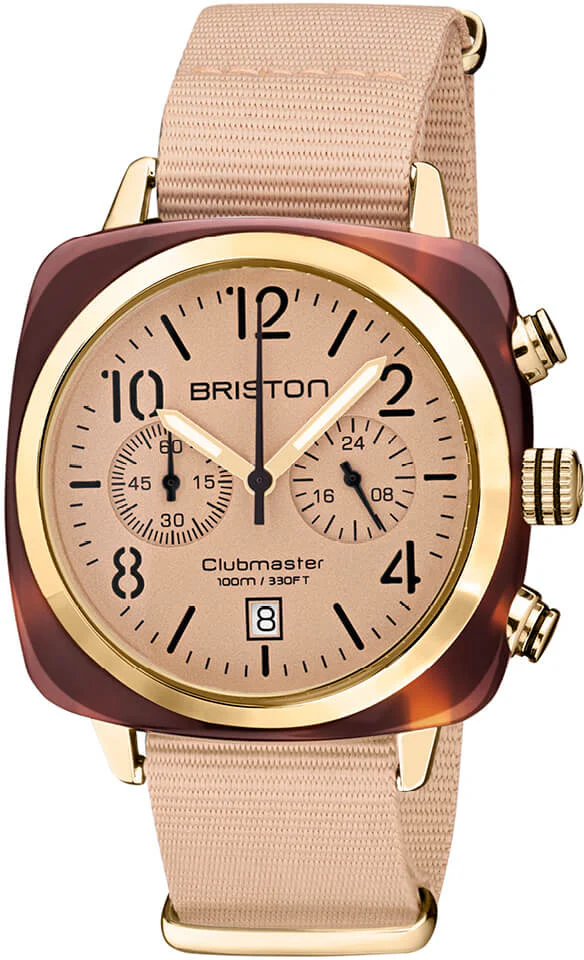 Briston Watch Clubmaster Classic Chronograph Terracotta Nude