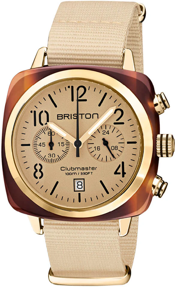 Briston Watch Clubmaster Classic Chronograph Terracotta Vanilla
