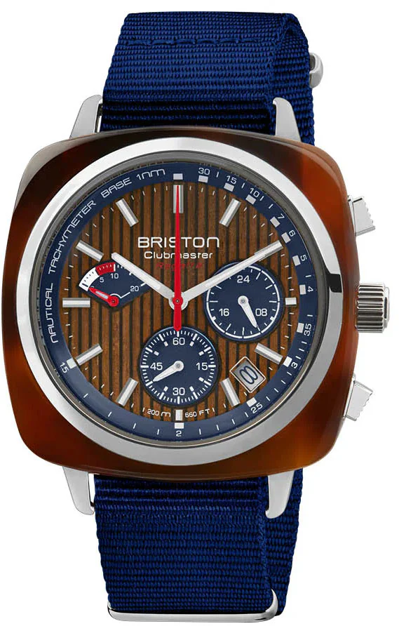 Briston Clubmaster Regatta Chrono Walnut Watch