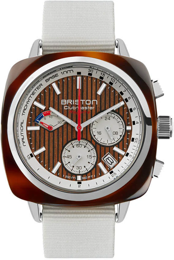 Briston Clubmaster Regatta Chrono Walnut White Watch