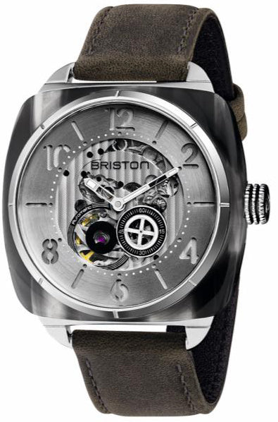 Briston Watch Streamliner Skeleton Grey Acetate