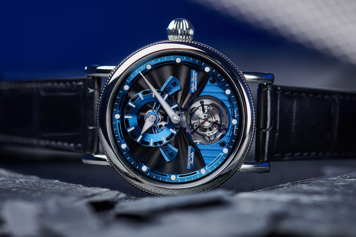 Chronoswiss Watch Open Gear Flying Tourbillon Meteorite Limited Edition - Image 5
