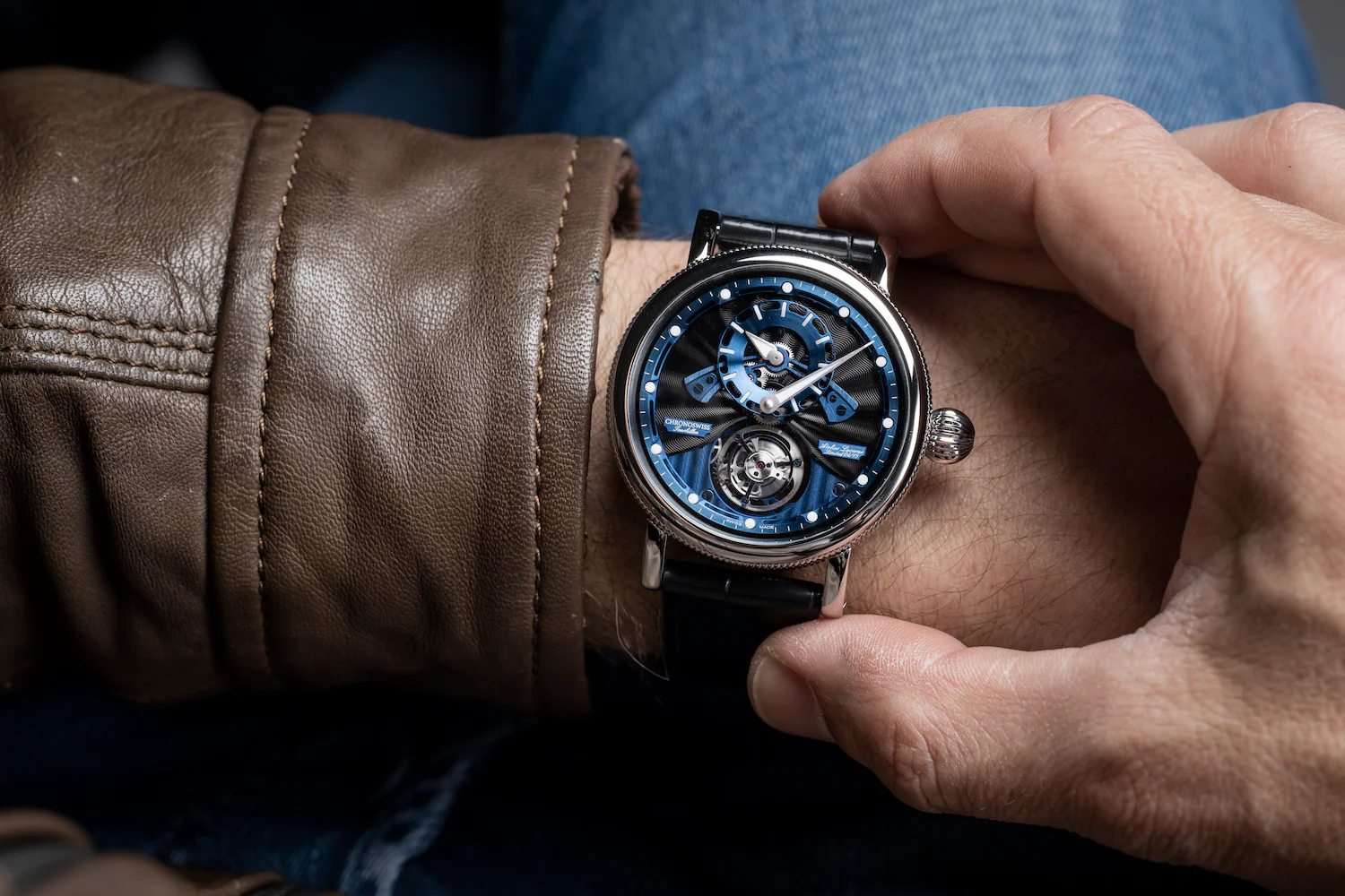 Chronoswiss Watch Open Gear Flying Tourbillon Meteorite Limited Edition - Image 6