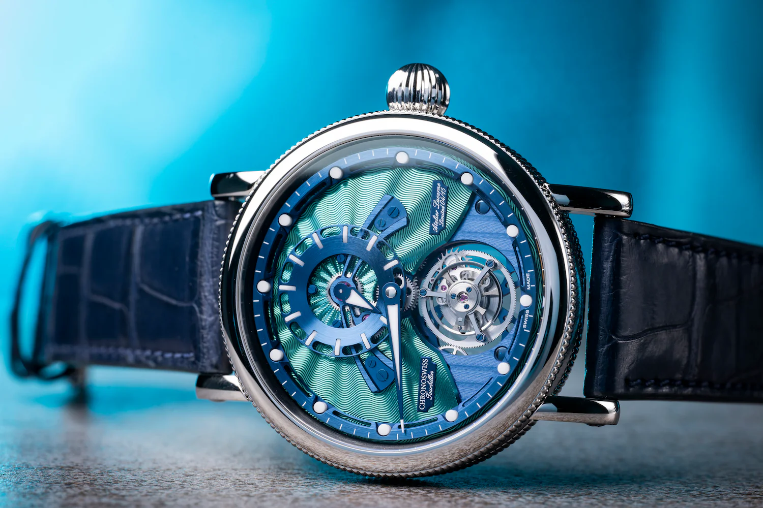 Chronoswiss Watch Open Gear Flying Tourbillon Paraiba Limited Edition - Image 5