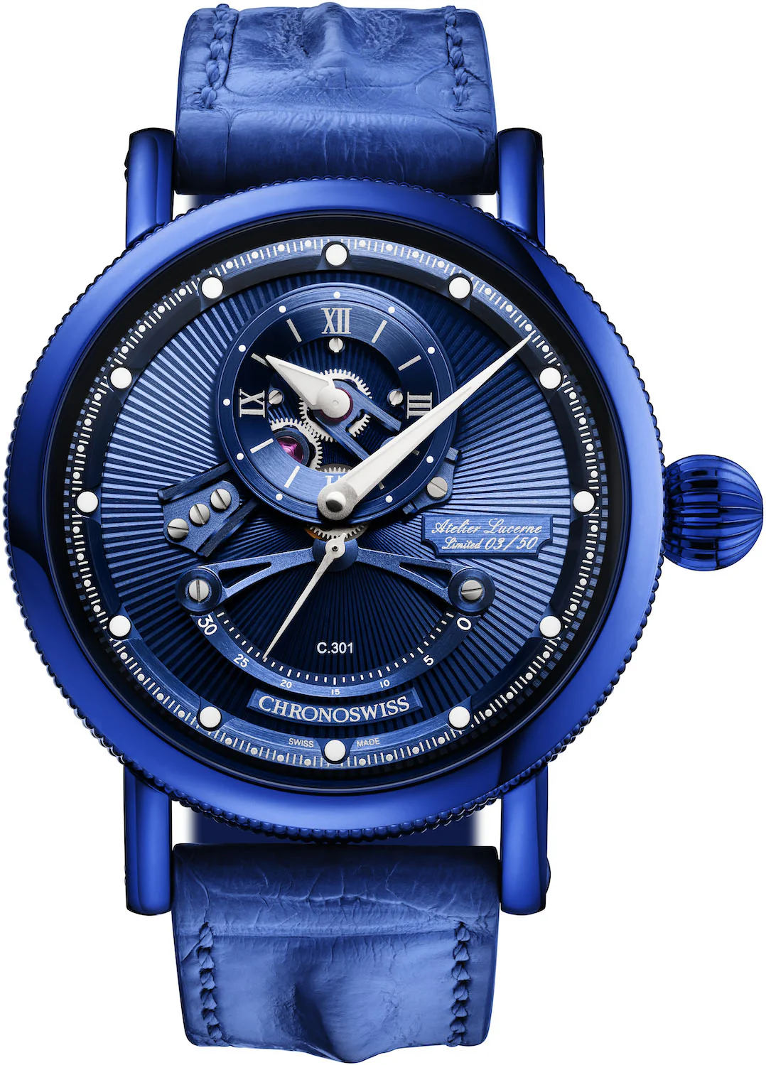 Chronoswiss Watch Open Gear ReSec Electric Blue Limited Edition