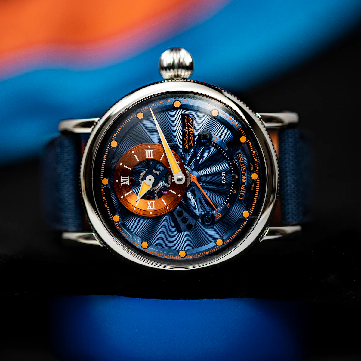 Chronoswiss Watch Open Gear ReSec Kingfisher Limited Edition - Image 6