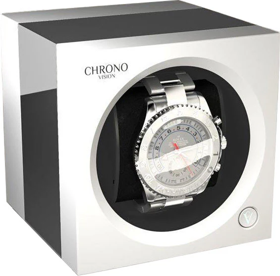 Chronovision One Watch Winder Bluetooth Chrome White Silk