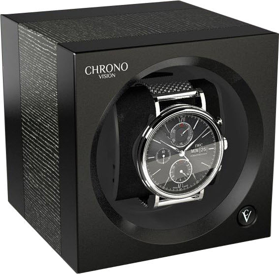 Chronovision One Watch Winder Bluetooth Argento Silk Black Silk