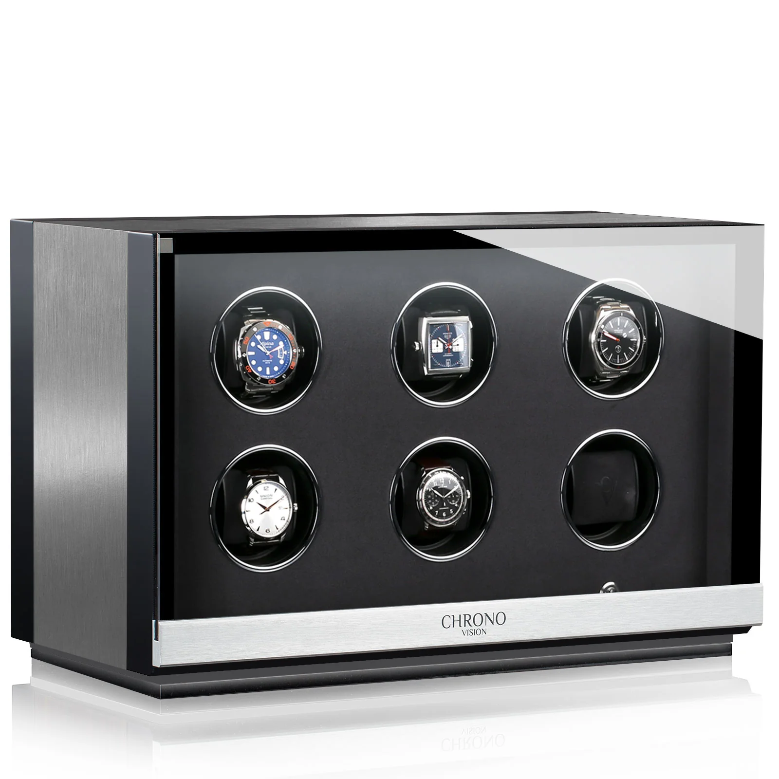 Chronovision Watch Winder Ambiance VI Alu Black Silk