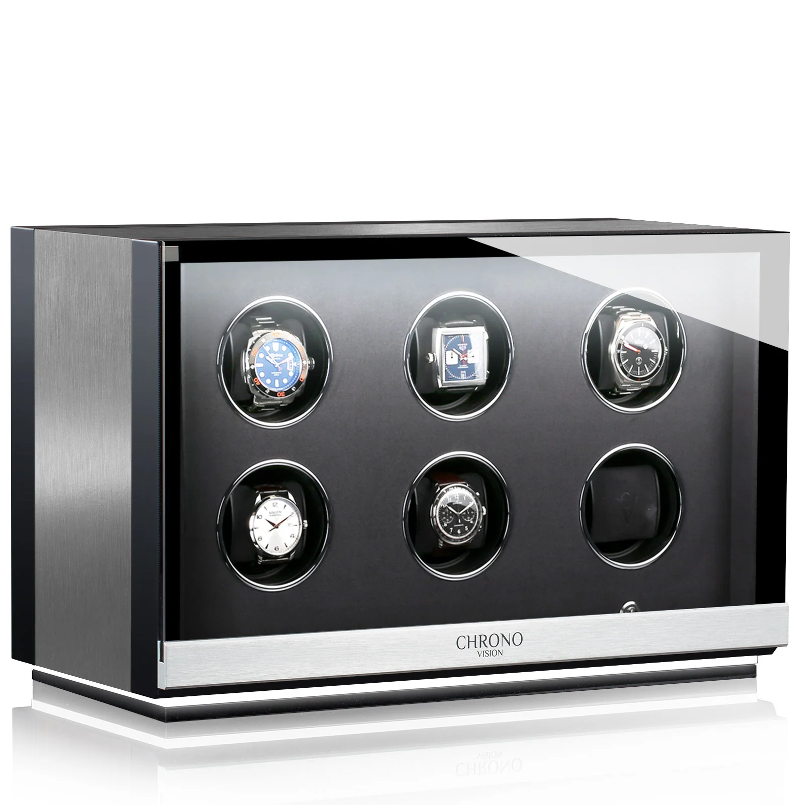Chronovision Watch Winder Ambiance VI Alu Black Silk - Image 3