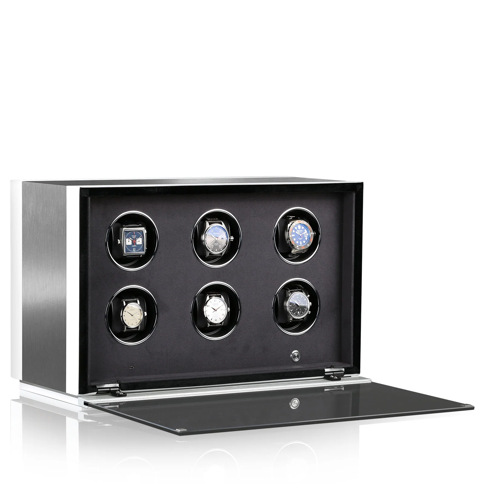 Chronovision Watch Winder Ambiance VI Alu White Silk - Image 2