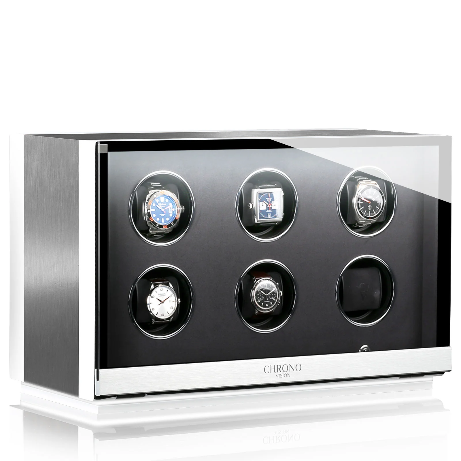Chronovision Watch Winder Ambiance VI Alu White Silk - Image 3