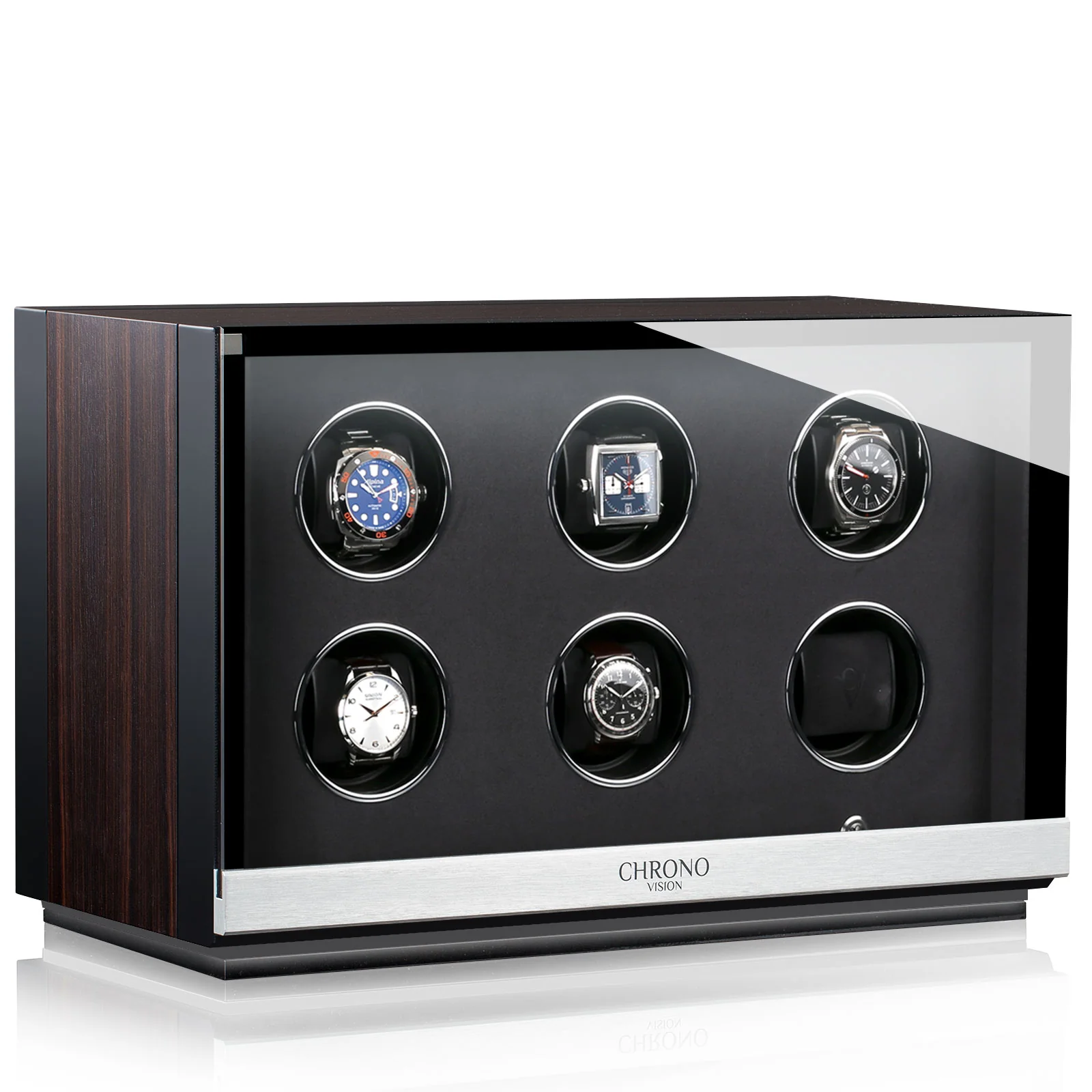 Chronovision Watch Winder Ambiance VI Ebony Silk Black Silk - Image 3