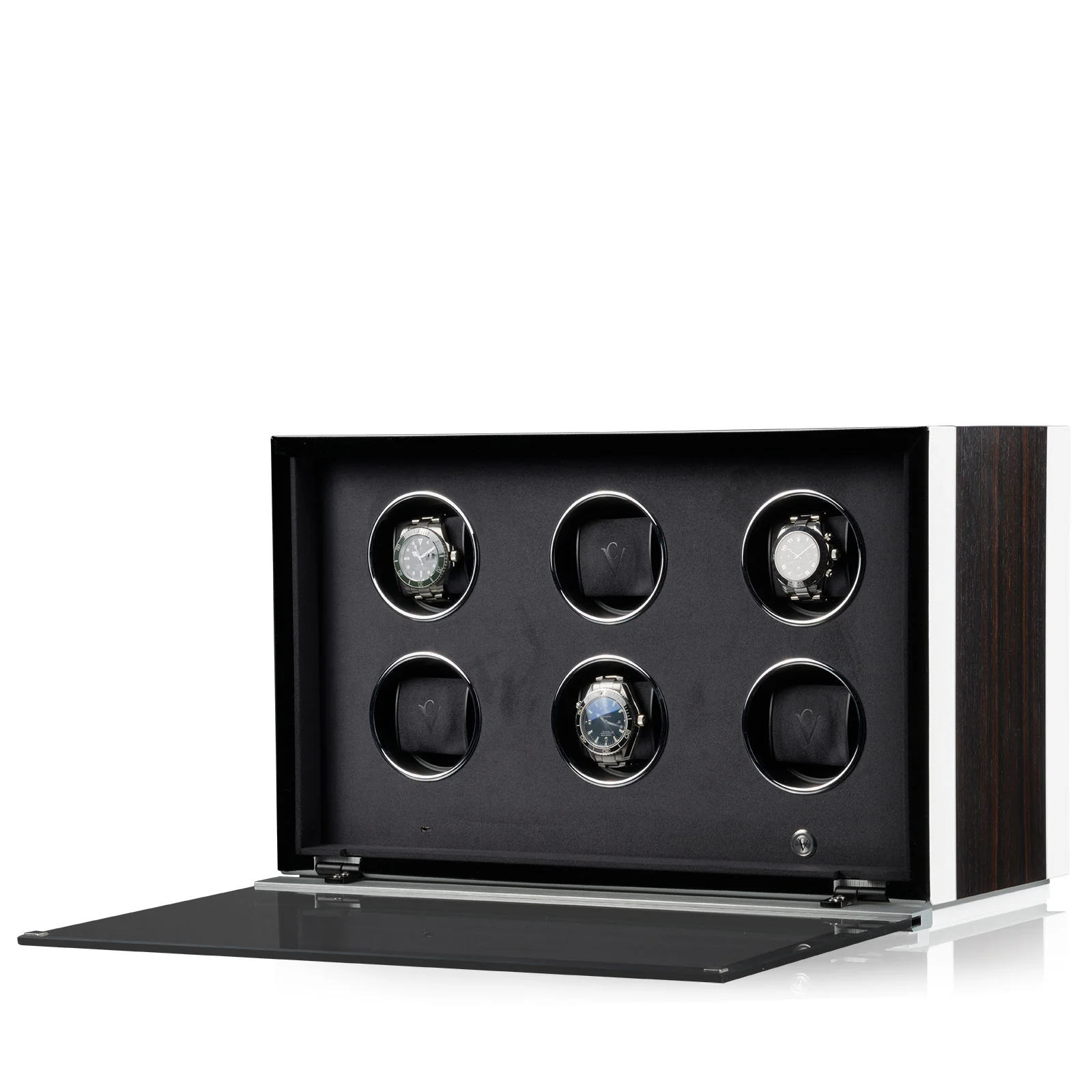 Chronovision Watch Winder Ambiance VI Ebony Silk White Silk - Image 4