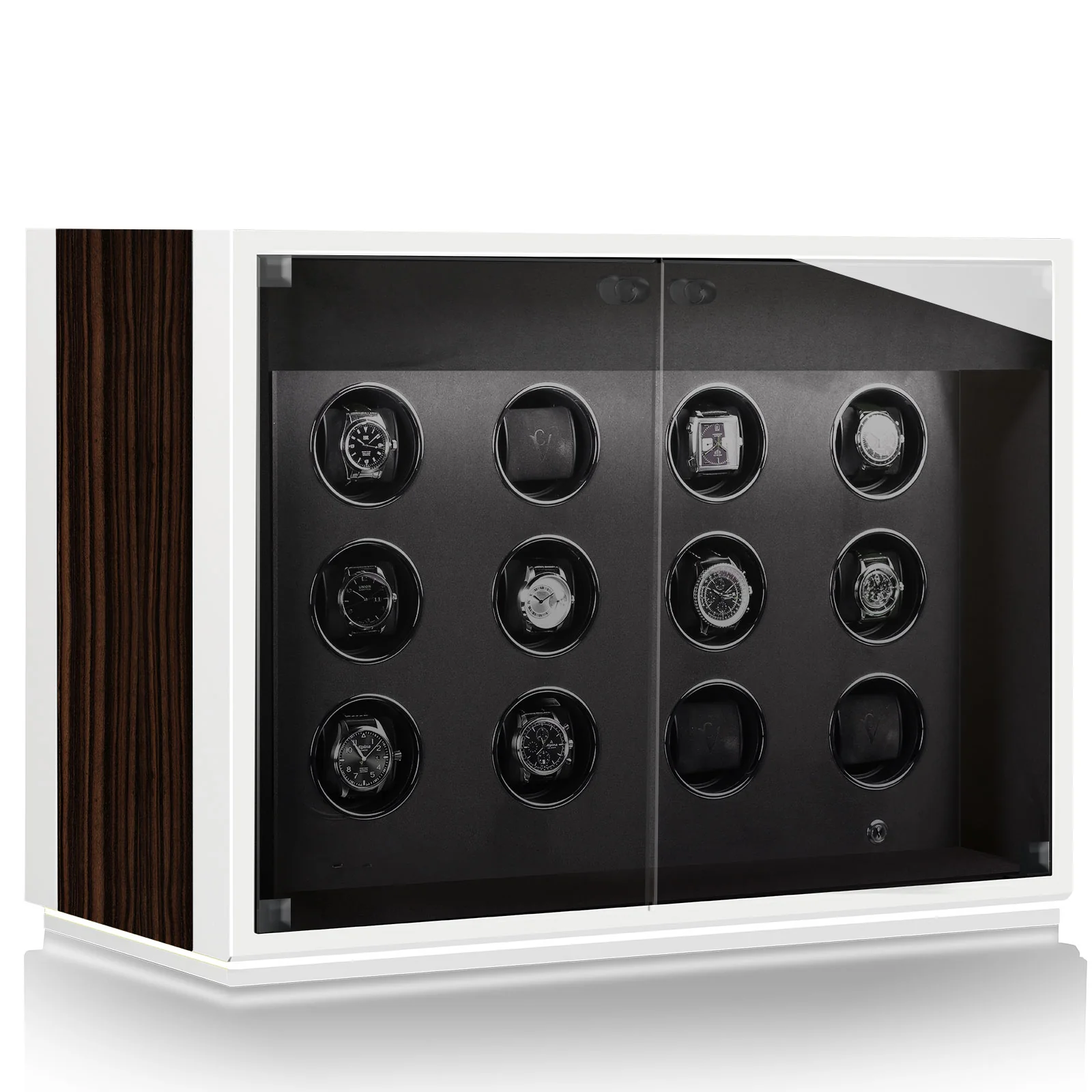 Chronovision Watch Winder Ambiance XII Ebony Silk White Silk - Image 2