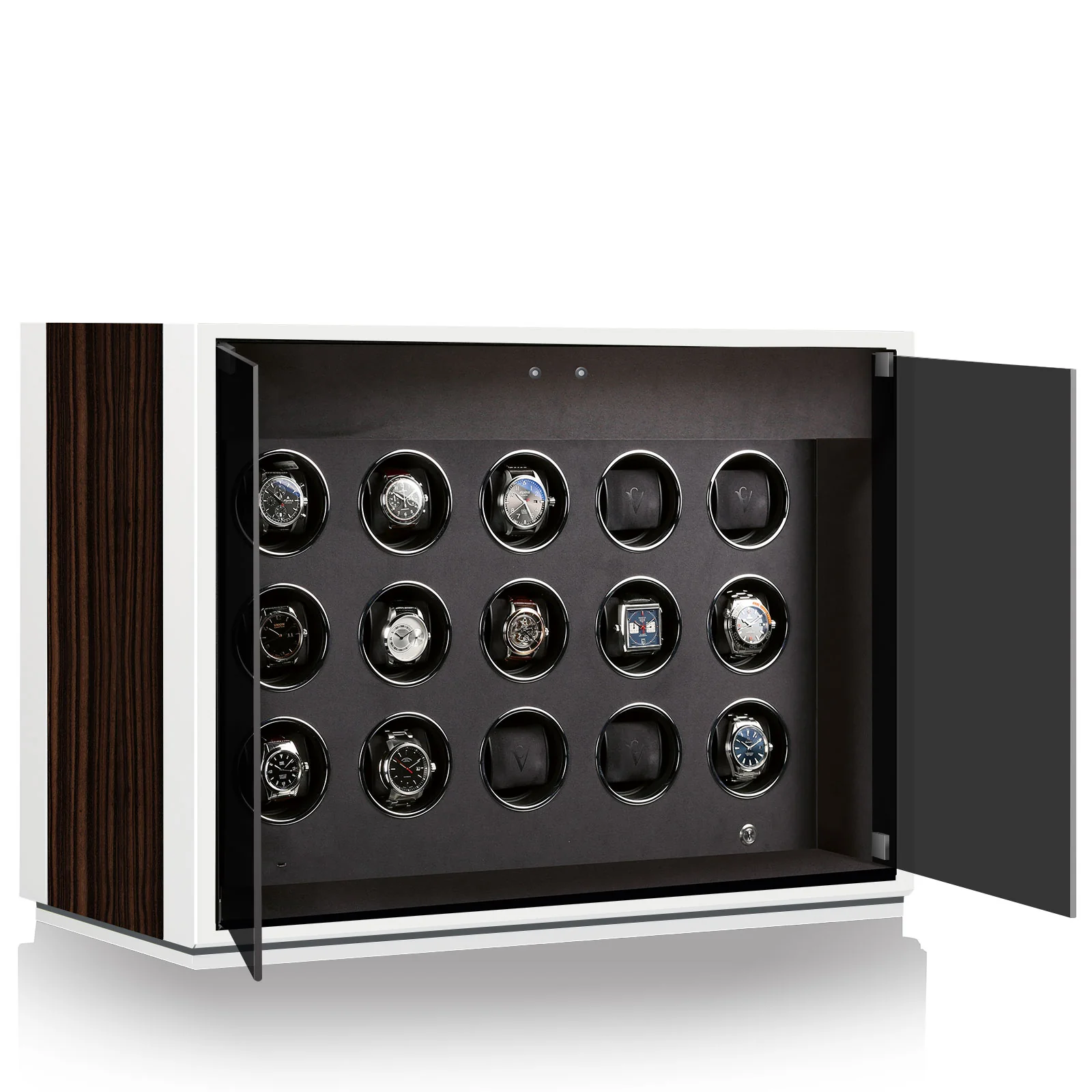 Chronovision Watch Winder Ambiance XV Ebony Silk White Silk